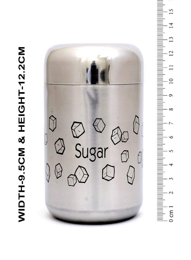 كوكونات مجموعة من 4 قطع من علب تخزين الشاي والقهوة والسكر والتوابل، مصنوعة من الفولاذ المقاوم للصدأ، بتصميم جوز الهند، متعددة الاستخدامات، بلمسة نهائية غير لامعة. - Image 2